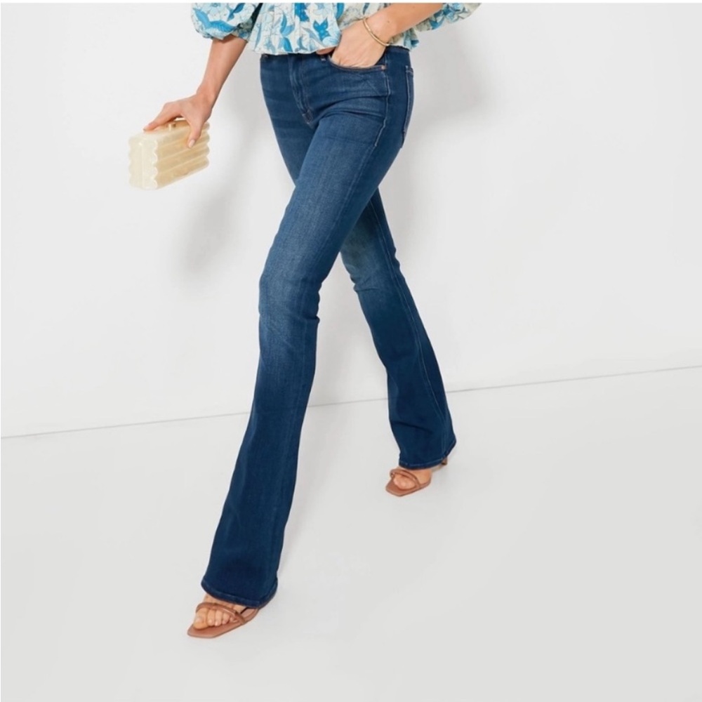 MOTHER The Runaway Mini Flare Jeans in Home Movies